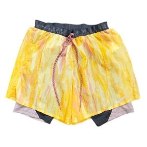 Nike Women's Yellow Athletic Shorts